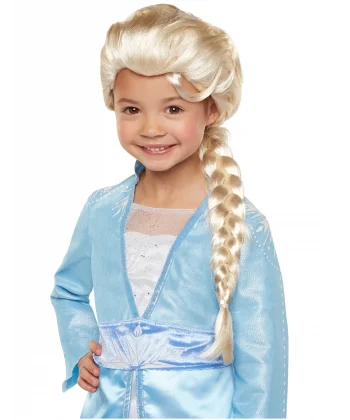 Platin Altın Dore Renk Karlar Ülkesi Elsa Frozen Peruğu Çocuk Boy