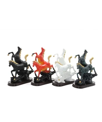 Polyester 2li Şahlanmış At Figürü Alk1626