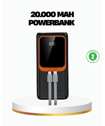 Powerbank 20000 mAh 22.5W Hızlı Şarjlı ve Kompakt Çoklu Kablo Çıkışlı