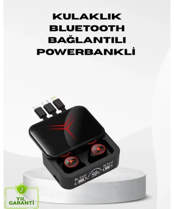 Powerbank Özellikli Bluetooth Kablosuz Kulaklık – Dokunmatik Kontrol Uzun Pil Ömrü Ergonomik Tasarım