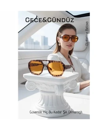 Premium Gece ve Gündüz Görüş Kadın Sürüş Gözlüğü - Anti-Refle Lüks Tasarım