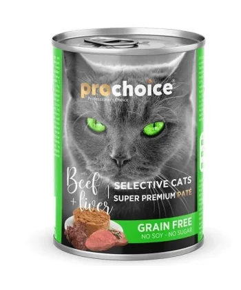 Pro Choice Selective Biftek ve Ciğerli Yetişkin Konserve Kedi Maması 400 Gr