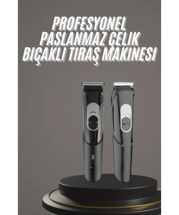 Pro Şarjlı Saç Sakal Tıraş Makinesi Ense Kesme Makinesi Lazer Öncesi Kısaltma