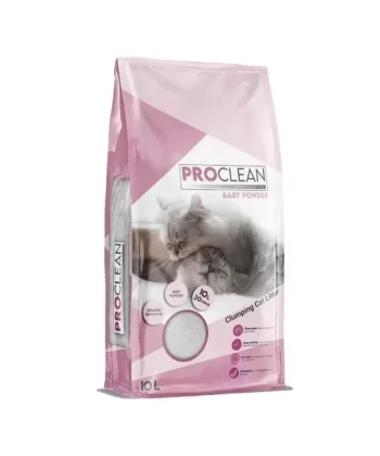 ProClean Bebek Pudra Kokulu Topaklanan Kedi Kumu Kalın Taneli 10 Lt