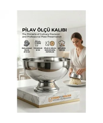 Profesyonel 13 Cm Çapında Pilav Kalıbı - Helva Kalıbı 304 Paslanmaz Çelik  723024