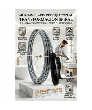 Profesyonel Gider Açıcı Spiral Çelik 3 Metre 723030