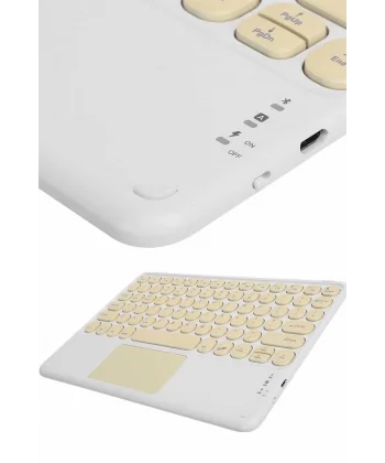 Profesyonel Wifi Q Klavye Bluetooth Klavye Touchpad 10.8 Inç