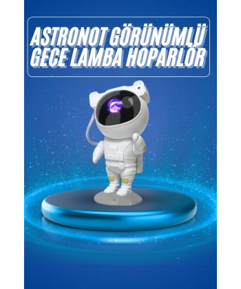 Projeksiyon Astronot Lamba Speaker Sevimli Astronot Bluetooth Hoparlör