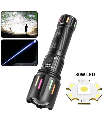 Ps-9954 30w Zoomlu Led Powerbank Özellikli Şarjlı Profesyonel El Feneri