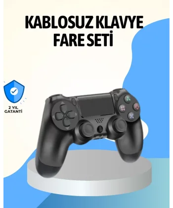 PS4 Uyumlu Kablosuz Oyun Kolu Ergonomik Çift Titreşimli