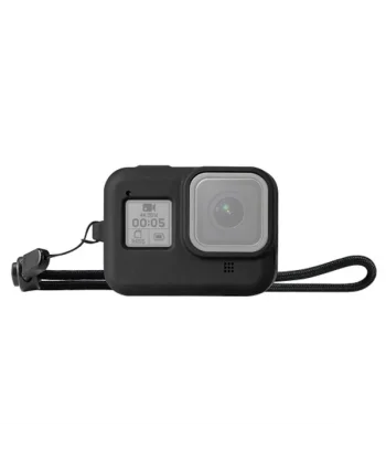 PULUZ PU428B GoPro HERO8 İçin Silikon Koruma Kılıfı+Wrist Strap-(5775)