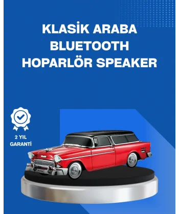 Retro Araba Şekilli Kablosuz Bluetooth Hoparlör