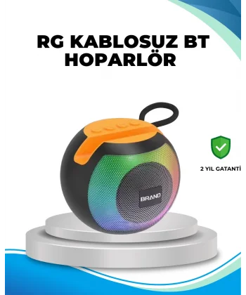 RGB Işıklı Taşınabilir Kablosuz Bluetooth Hoparlör