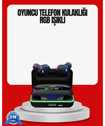 RGB Oyuncu Bluetooth Kulaklık Düşük Gecikmeli Kablosuz 5.1