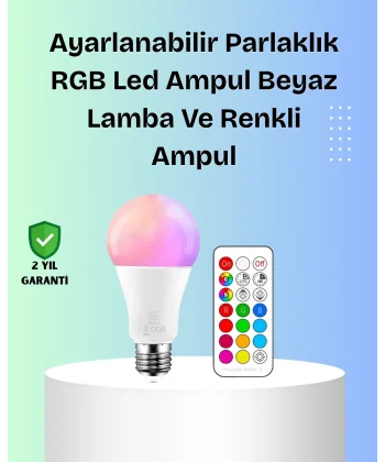 RGBW Teknolojili Akıllı LED Ampul Zamanlayıcılı