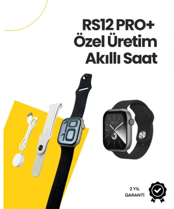 RS12 PRO+ 2025 Serisi Özel Üretim Full Ekranlı Akıllı Saat – Nabız ve Uyku Takibi Bluetooth Arama Garantili Güçlü Batarya