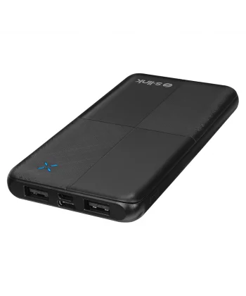 S-LINK IP-G12N Siyah 10.000mAh 2xUSB 1xMicro USB 1xType-C 4 LED Göstergeli PowerBank(1923)