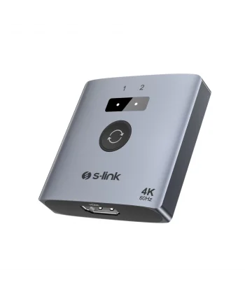 S-LINK SL-LU602 2xHDMI 4K 60Hz Monitör Çoklayıcı (1PC-2Monitör veya 2PC- 1Monitör) Çift Yönlü Switch(1923)