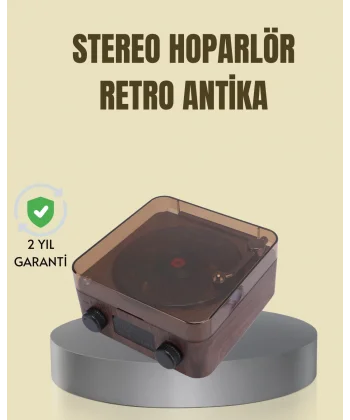 Saatli Gece Işıklı Hoparlör – Modern ve Vintage Tasarım