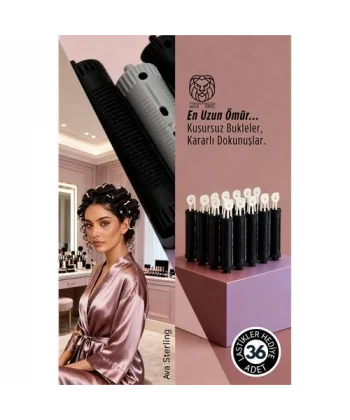 Saç Bigudisi - 36lı Saç Bukle Şekillendirme Seti - Lastikli - Ömürlük Şekillendirme