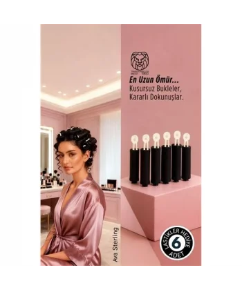 Saç Bigudisi - 6lı Saç Bukle Şekillendirme Seti - Lastikli - Ömürlük Şekillendirme