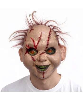 Saçlı Çaki Korku Maskesi – Gerçekçi Dikişli Ve Detaylı Maske