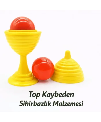 Sarı Renk Sihirli Kupa Top Kaybetme Oyunu 7 Cm