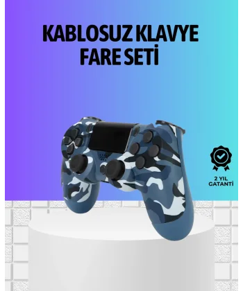 Şarjlı Kablosuz PS4 Oyun Kolu Titreşimli Hassas Kontrol