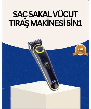 Şarjlı Sessiz Çalışan Saç ve Sakal Şekillendirici Profesyonel Erkek Tıraş Makinesi