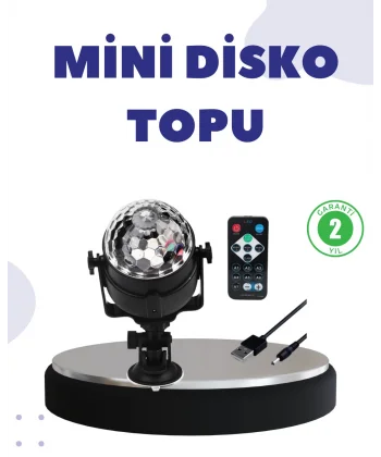 Ses Duyarlı Mini Disko Küre Lamba