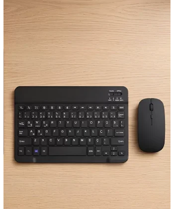 Sessiz Tuşlu Kablosuz Klavye Mouse Seti Çoklu Cihaz Uyumlu