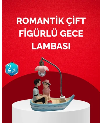 Sevgililer Günü İçin Romantik Çift Figürlü Dekoratif Gece Lambası
