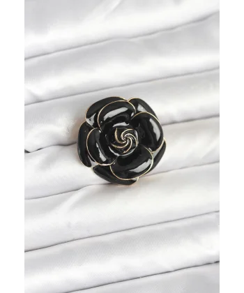 Siyah Gül Model Broş