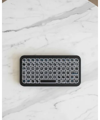 Siyah Kablosuz Mini RGB Işıklı Klavye Bluetooth 5.2 İnce Tasarım