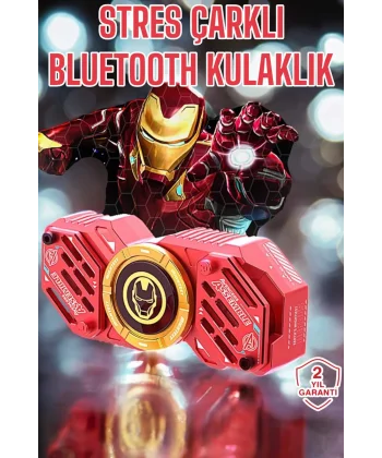 Stres Çarklı Bluetooth Kulaklık Kablosuz Kırmızı Yüksek Ses Kaliteli