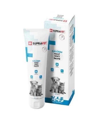 Supravet Calcium Kedi ve Köpekler için Kalsiyum Malt Paste 100 Gr