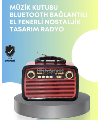 Taşınabilir Bluetooth Hoparlör – Modern Teknoloji ile Nostaljik Radyo Deneyimi FM/AM Fonksiyonu