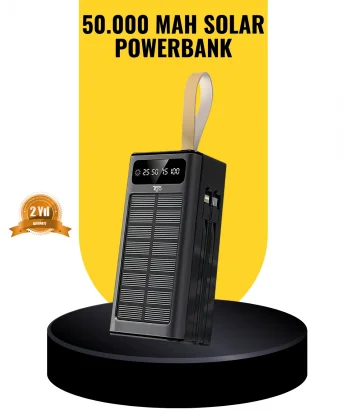 Taşınabilir Güneş Panelli Powerbank Çoklu Cihaz Şarj Destekli