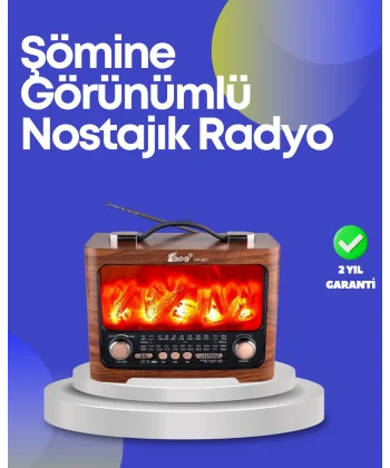 Taşınabilir Kamp Hoparlörü – Solar Şarjlı Şömine Efektli 7W Güçlü Ses