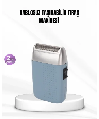 Taşınabilir Şarjlı Tıraş Makinesi – Kuru Kullanım Özel Sakal Başlıkları