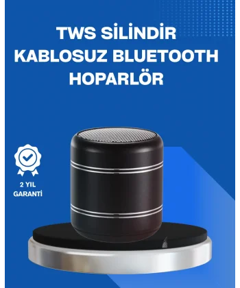 Taşınabilir Silindir Tasarım Bluetooth 5.0 Hoparlör Yüksek Bas Performanslı