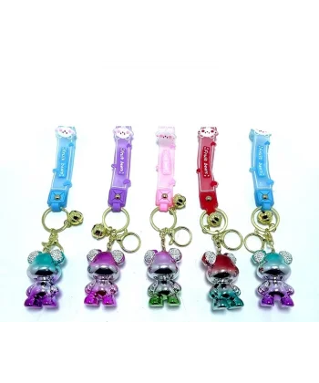 Taşlı Ayıcık Silikon Anahtarlık Alk1703