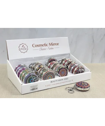 Taşlı El Aynası Anahtarlık Alk3769