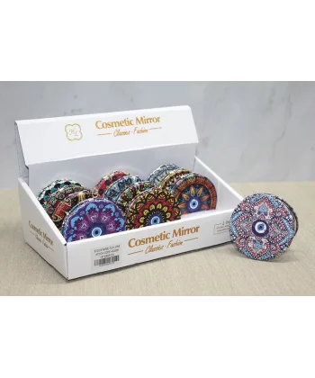 Taşlı El Aynası Yuvarlak İnce Alk3758