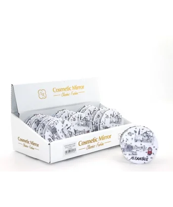 Taşlı İstanbul Tasarımı El Aynası İnce Alk2481