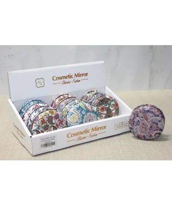 Taşlı Yuvarlak El Aynası Kalın Alk3753