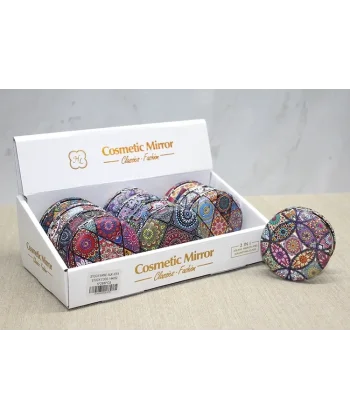 Taşlı Yuvarlak El Aynası Kalın Alk3751