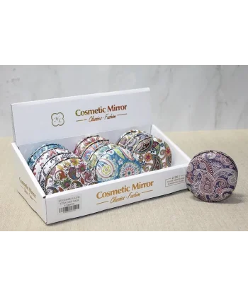 Taşlı Yuvarlak El Aynası Kalın Alk3753