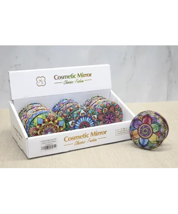 Taşlı Yuvarlak El Aynası Kalın Alk3757