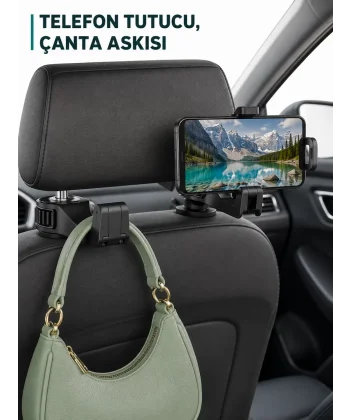 Telefon Tutucu Özellikli Araç İçi Çanta Askısı